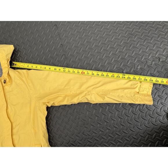 The North Face Yellow Hooded Rain Jacket Windbreaker Womens M Lightweight - Picture 9 of 10